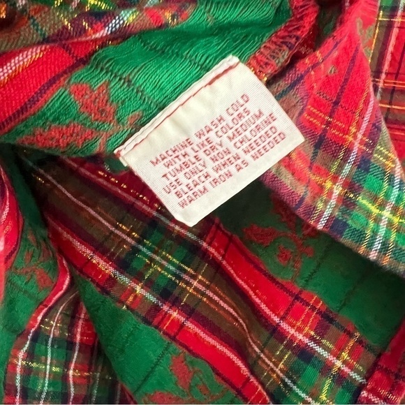 Vintage Basic Editions Womens Christmas Holiday Woven Shirt size Large - Picture 8 of 12